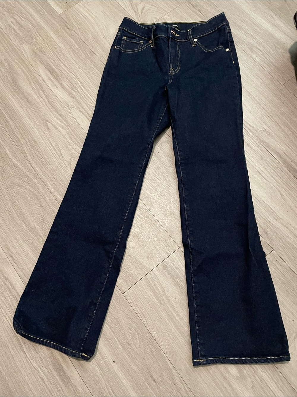 Express Dark Blue Straight-Leg Women's Jeans